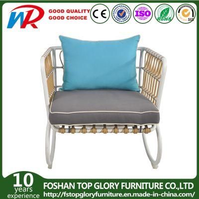 Aluminum Outdoor Furniture Garden Coffee Bistro Chair and Chair Using Rope with Rattan