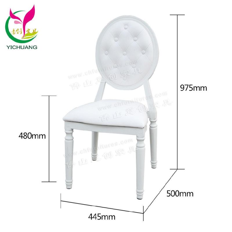 Hyc-D04-10 Hot Selling Stacking Aluminum Xvi White Louis Chair for Wedding