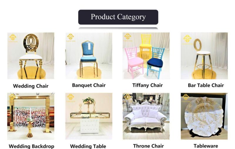 Antique Design Party Rental Mirror Stainless Steel Gold Wedding Chairs for Events