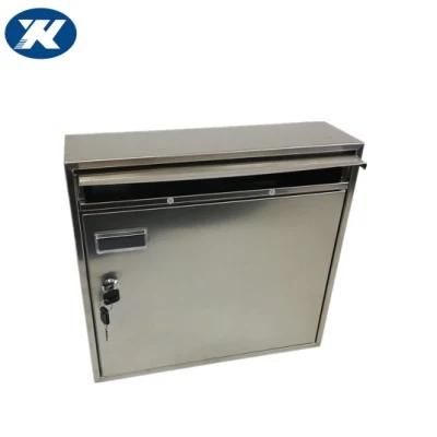 Stainless Steel Locking Wall Mount Letter Post Mail Security Drop Box Mailbox