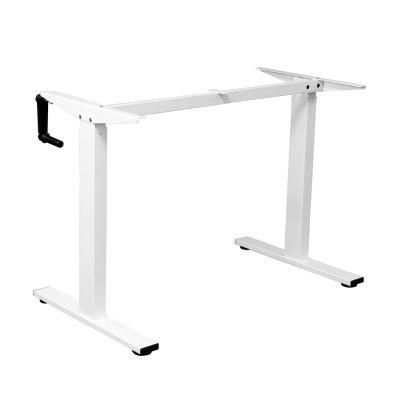 Noiseless Hand Crank Height Adjustable Standing Desk Frame for Computer
