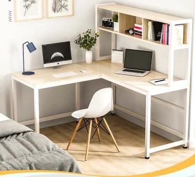 Reinforced Simple Computer Desk Student Desk Double Desk Table Home Writing Desk Steel and Wood Desk