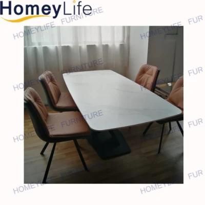 Modern Antique Hardware Dining Chair Dining Furniture with PU Cushion