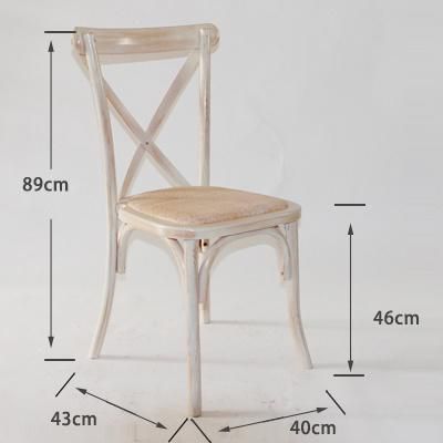 Cheap Solid Wood Vintage Cross Back Chair for Event and Hospitality