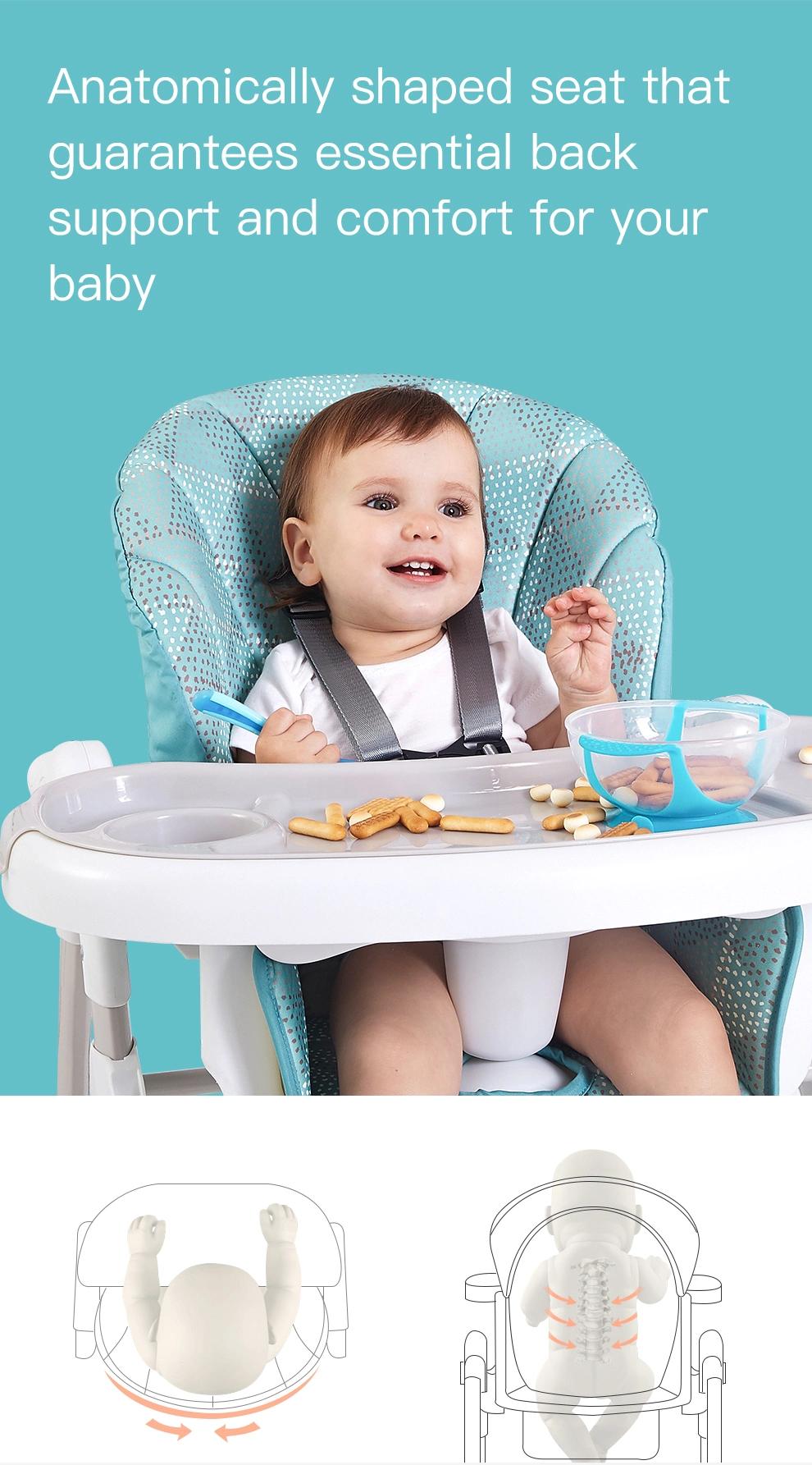 High Quality Multi-Functional Children High Chair Portable Folding Kids Table Dining Chair Baby Eating Chair