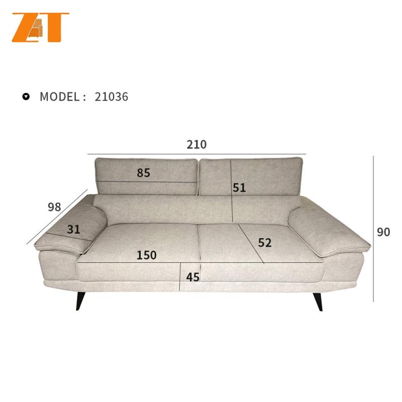 I Shape Sectional Sofa Living Room Sofa Set Furniture Cloud Couch Grey Sofas
