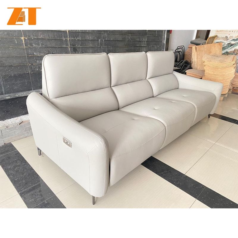 Contemporary Luxury Italian Home Furniture Living Room Sectional Corner Genuine Leather Sofa