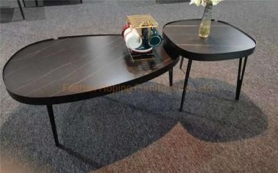 Stainless Steel Side Table, Italian Marble Dining Table, Round Black Coffee Table Sets