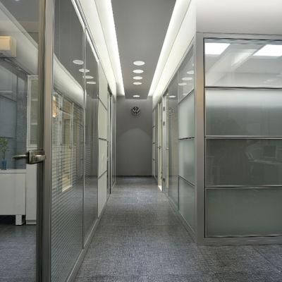 Modern Glass Partition HK55s Glass Aluminium Office Partition Wall