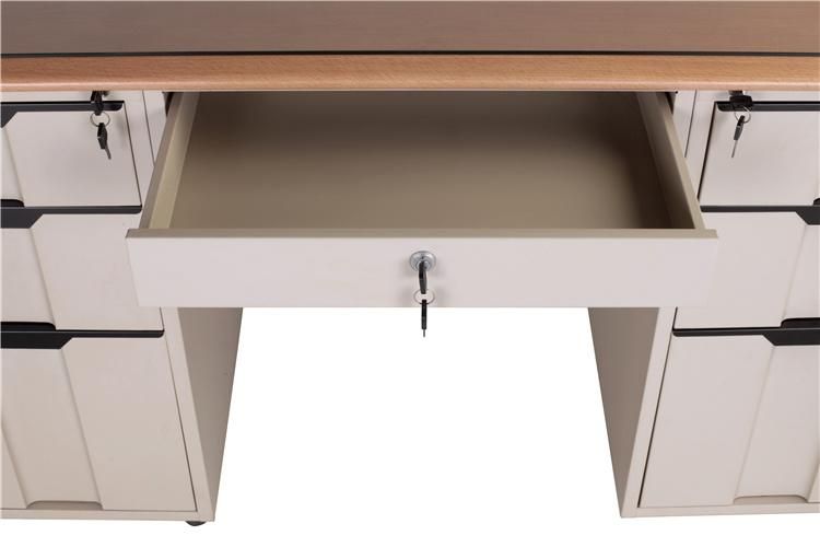 Metal Modern Table Design Wooden Top Computer Desk Office Furniture
