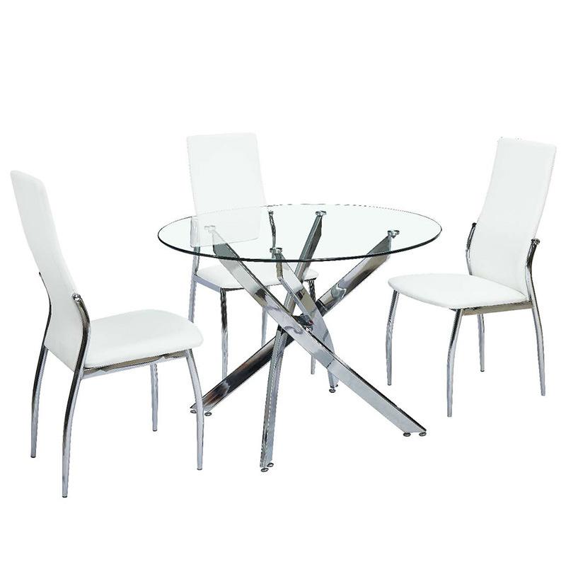 Dining Banquet Restaurant Home Modern Chair Made of High-Quality PU Material and Chrome Construction