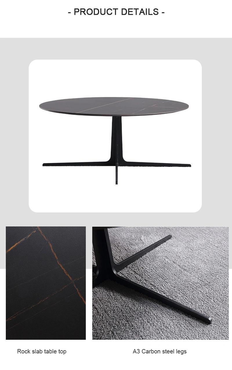 Office Furniture Steel Black Steel Legs Hotel Small Coffee Table