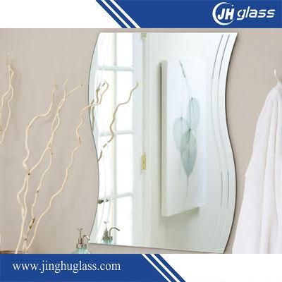 4-6mm Fashionable Framless Silver Mirror for Bathroom Decoration