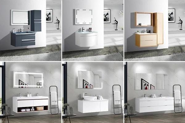 High Gloss White MDF Bathroom Furniture T9332