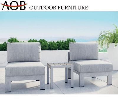 Chinese Modern Outdoor Garden Home Furniture Aluminum Leisure Balcony Set Armless Chair