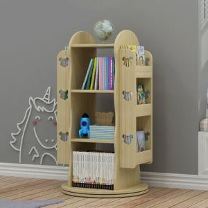 Bookcase Rotating Bookcase Simple Modern Wooden Bookshelf for Kids