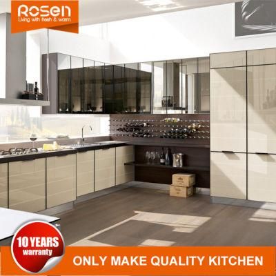 Customized Luxurious High Valued Lacquer Kitchen Cabinet Soft Closed Glide