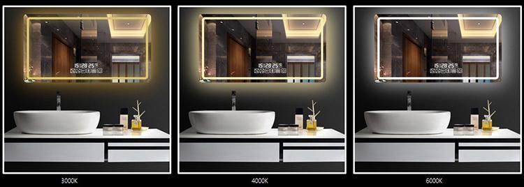 Custom Logo Luxury Frameless Floor Full Length LED Wall Dressing Mirror
