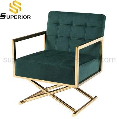 China Manufacturer Cheap Price Pedicure Relaxing Single Green Fabric Sofa Chair