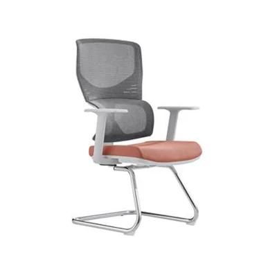 White and Grey Ergonomic Office Chair Lumbar Support Mesh Chair Computer Desk Task Chair