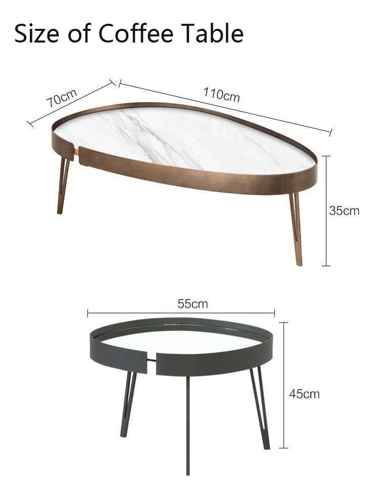 Modern Furniture Special Shape Marble Sintered Stone Coffee Table
