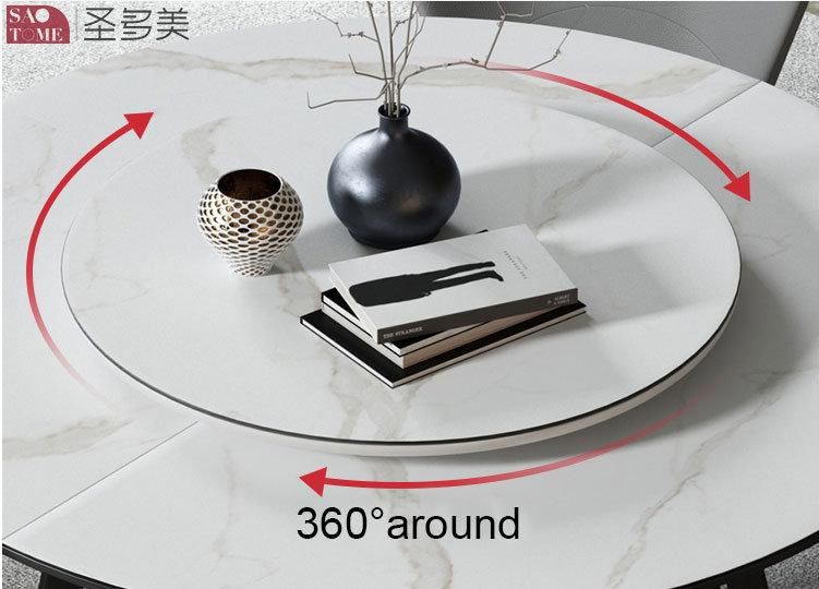 Italian Style Asia Design Extendable Dining Table Wood Slate Dining Table