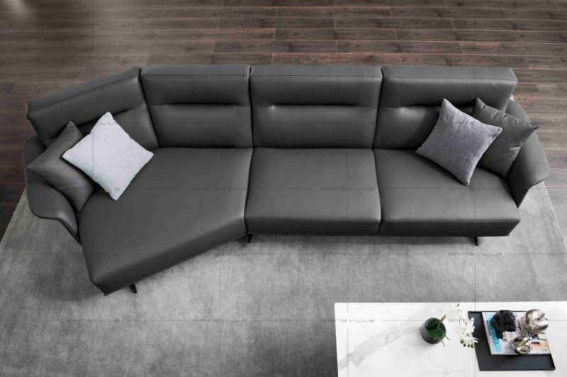 Modern Corner Sofa Set Home Furniture Sofa Leather Sofa for Living Room GS9012