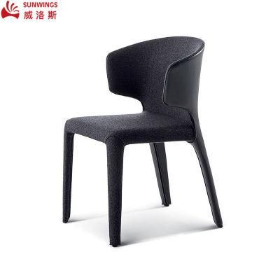 Light and Luxury Design Solid Wood Fabric All - Covered Dining Chair Furniture for Living Room