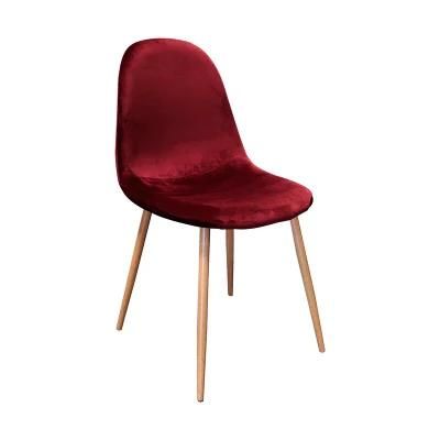 Modern Wood Leg Upholstered Fabric Dining Chair Wooden Chair