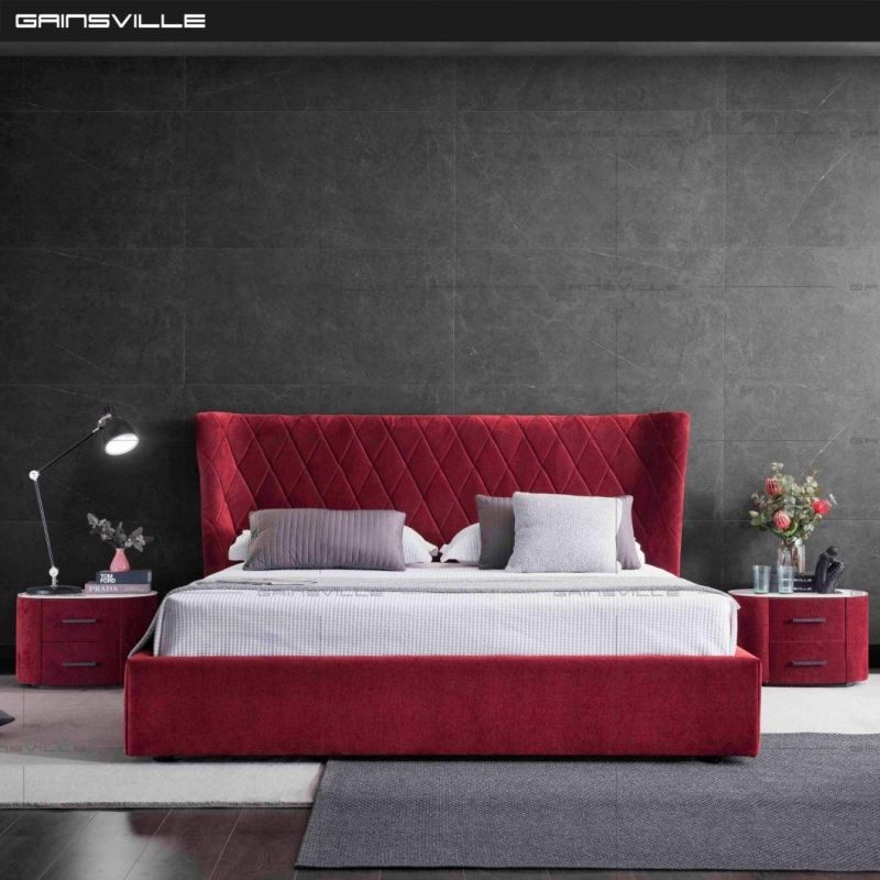 Modern Bedroom Furnitue Beds Velvet Bed Wall Bed King Bed Gc1825