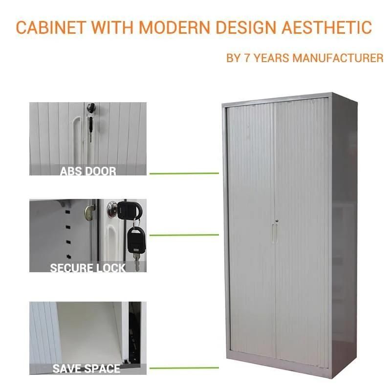Modern Design Tambour Shutter Door Wardrobe Cabinet PVC Cabinets Roller Shutter Door Storage Cabinet
