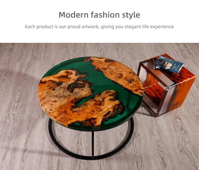 Modern Light Luxury Walnut Solid Wood Dining River Table