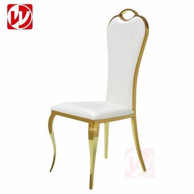 Modern Stacking Design Event Party Gold Mirror Stainless Steel Wedding Chair for Rental