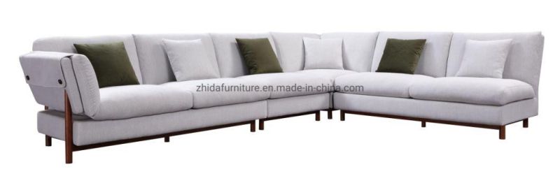Home Furniture Fabric L Shape Living Room Sofa for Hotel Bedroom