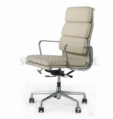 Modern Office Working Chair Luxury Grey Leather Chair (SZ-OC146C)