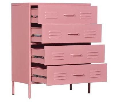 Modern Metal Furniture 4 Drawer Home Steel Cabinet