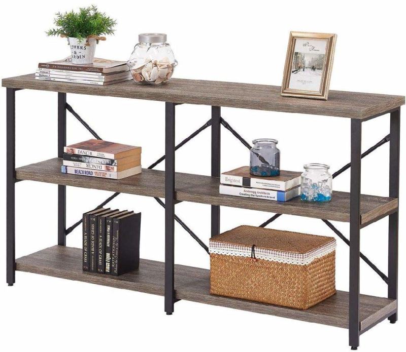 Industrial Rustic 2 X-Design Console Sofa Table Desk for Living Room
