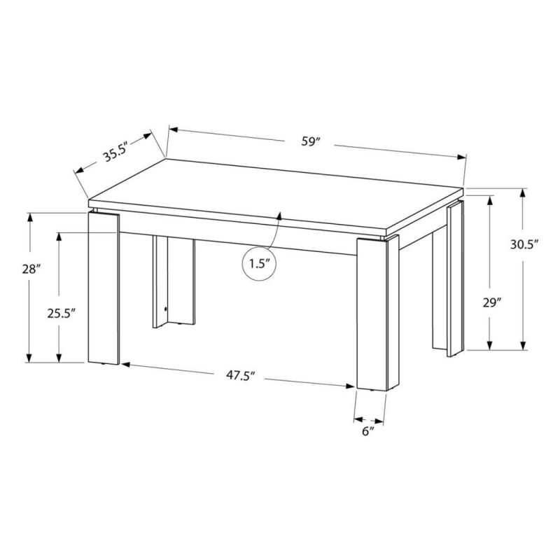 Modern Contemporary Styling Dining Table