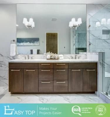 American Flat Pack Washbasin Ready Made Double Sink Bathroom Mirror Cabinet