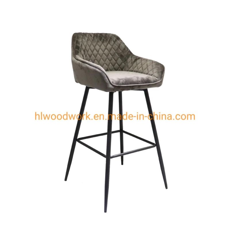 Hot Sale High Modern Chair Cheap Furniture Bar Chair with Back Modern Barchair. Metal Bar Chair Stylish Barstool Design Bistro Kitchen Dining Counter Bar Stools