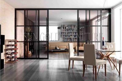 Modern Office Living Room Glass Sliding Door Partition Wall (SZ-WS633)