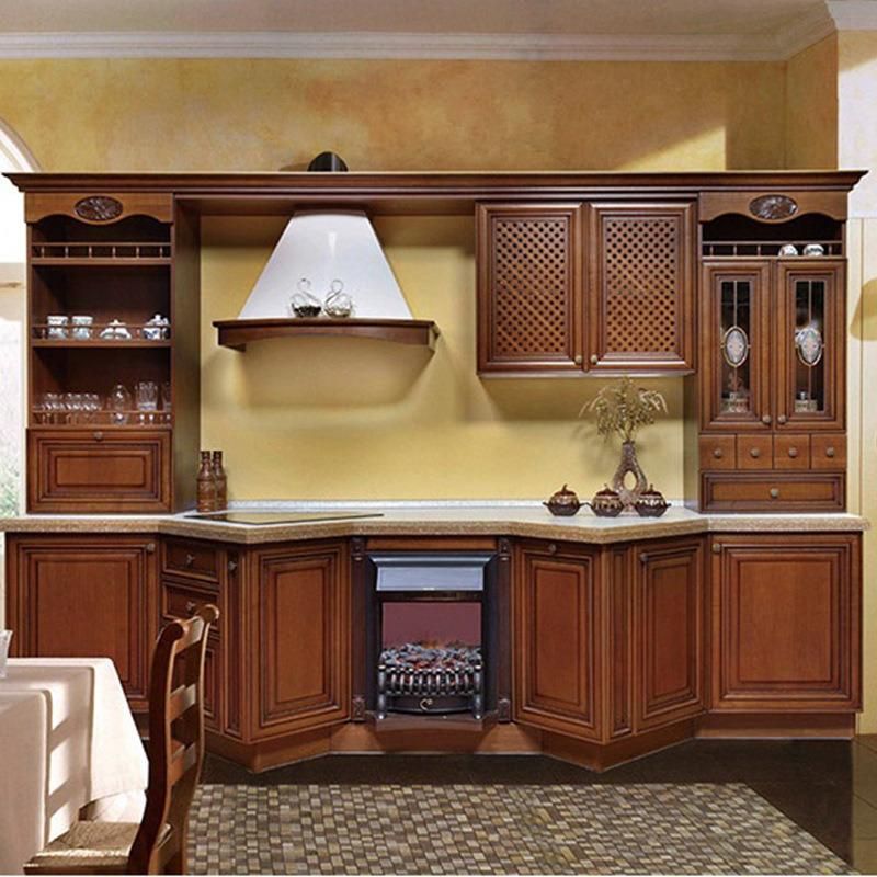 Easy Top Full House Cabinets Frameless White Shaker Solid Wood Kitchen Cabinets in Modern Style