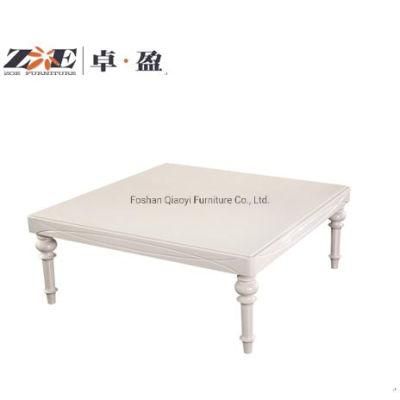 Modern Living Room Furniture Wooden Solid Wood White Color Very Strong Square Coffee Table