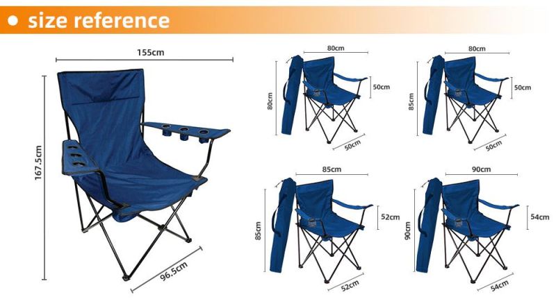 Outdoor Portable Folding Camping Colorful Metal Beach Chair Wholesale Factory Foldable Lightweight Customizable Logo Chairs