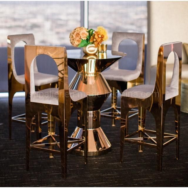 Modern Bar Furniture Metal Frame Wedding Cocktail Tables