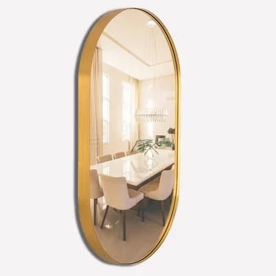 Customized Indoor Runway Shape Golden Arch Oblong Dressing Nursery Mirror
