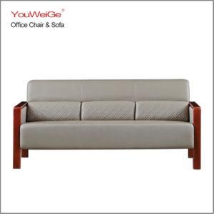 Leisure Modern Office Sofa Furniture for Home / Meeting with Wood and Leather