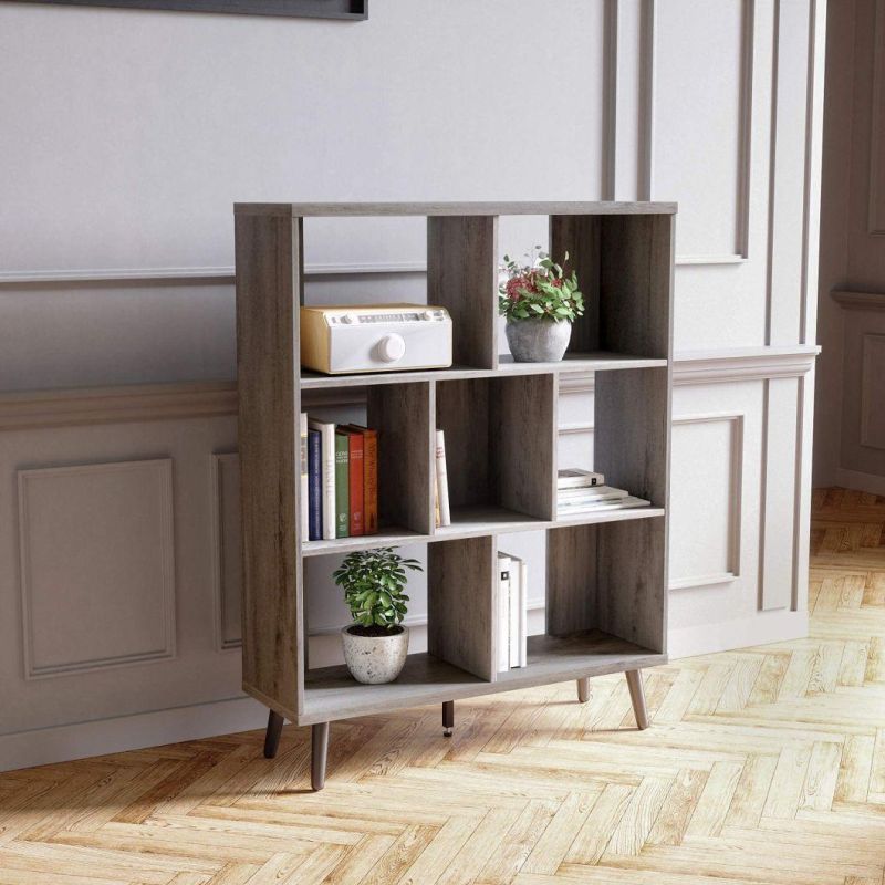 Bookshelf Modern Bookcase 7 Cube Storage