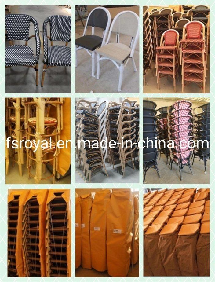 High Temperature Resistance Modern Luxury Plastic Woven Coffee Shop Furniture Restaurant Chairs