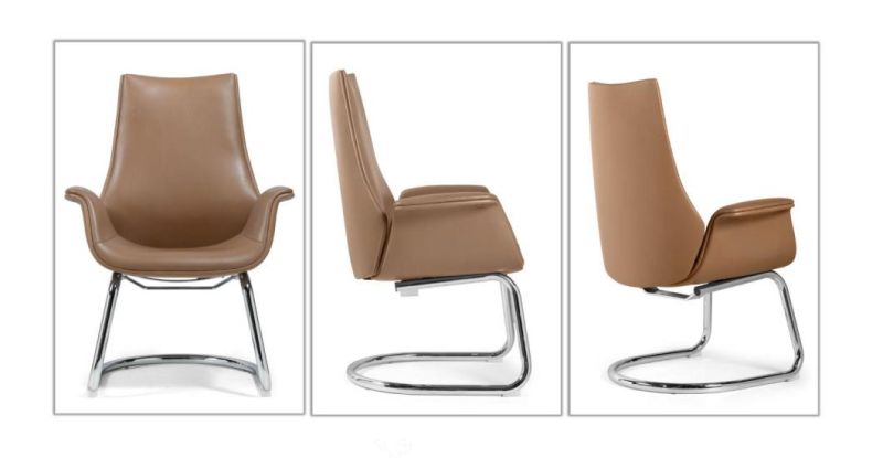 Modern Living Room Genuine Leather Fabric Lounge Chair Velvet Armchair Lounge Chair